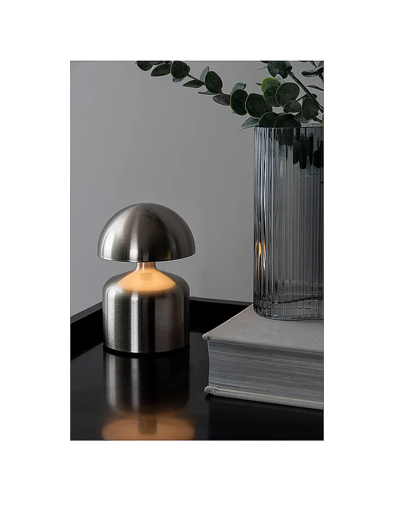LEITMOTIV | LED Tischlampe IMPETU Nickel  | silber