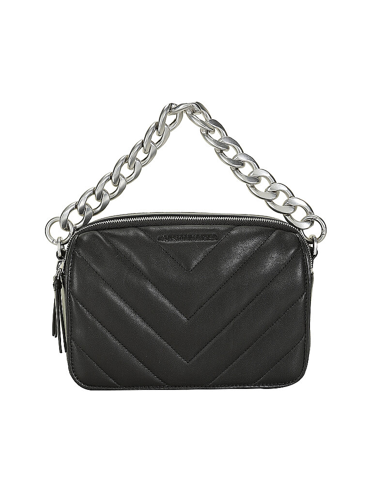 LES VISIONNAIRES Ledertasche - Umhängetasche EMILY QUILTING schwarz