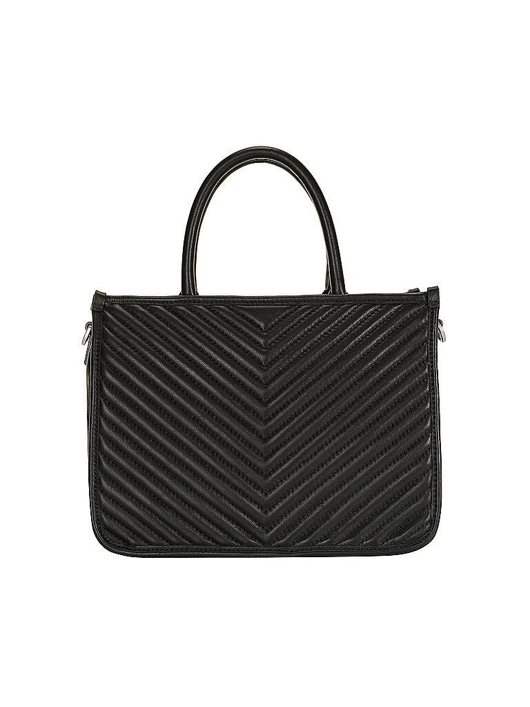 LES VISIONNAIRES Ledertasche - Tot Bag LENA QUILTING schwarz