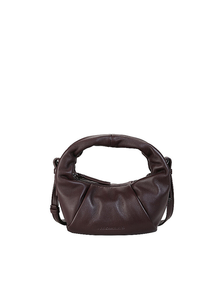 LES VISIONNAIRES Ledertasche - Mini Bag GRETA MINI ESSENTIAL SILKY dunkelrot