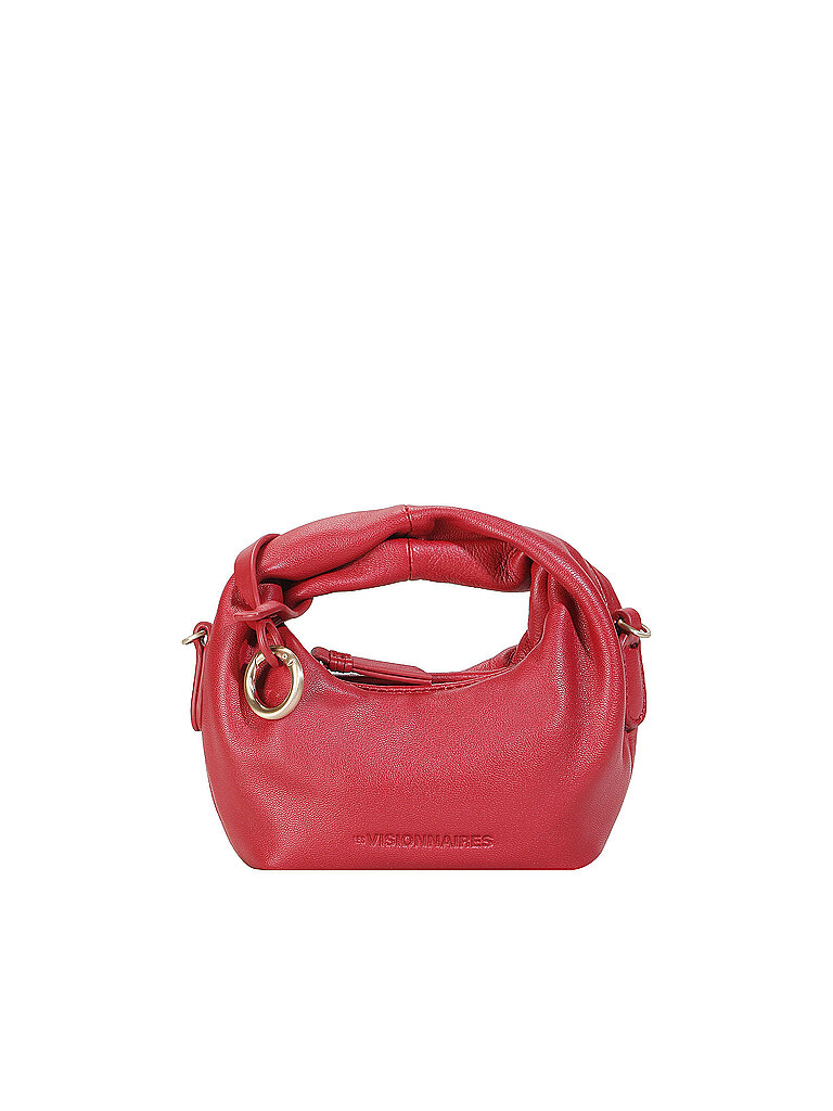 LES VISIONNAIRES Ledertasche - Mini Bag GRETA NANO SILKY rot