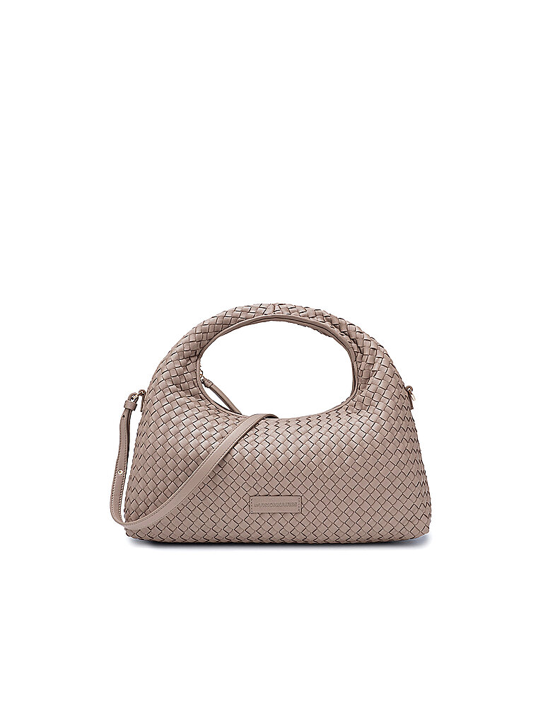 LES VISIONNAIRES Ledertasche - Henkeltasche SADIE GRANDE WEAVE SILKY beige