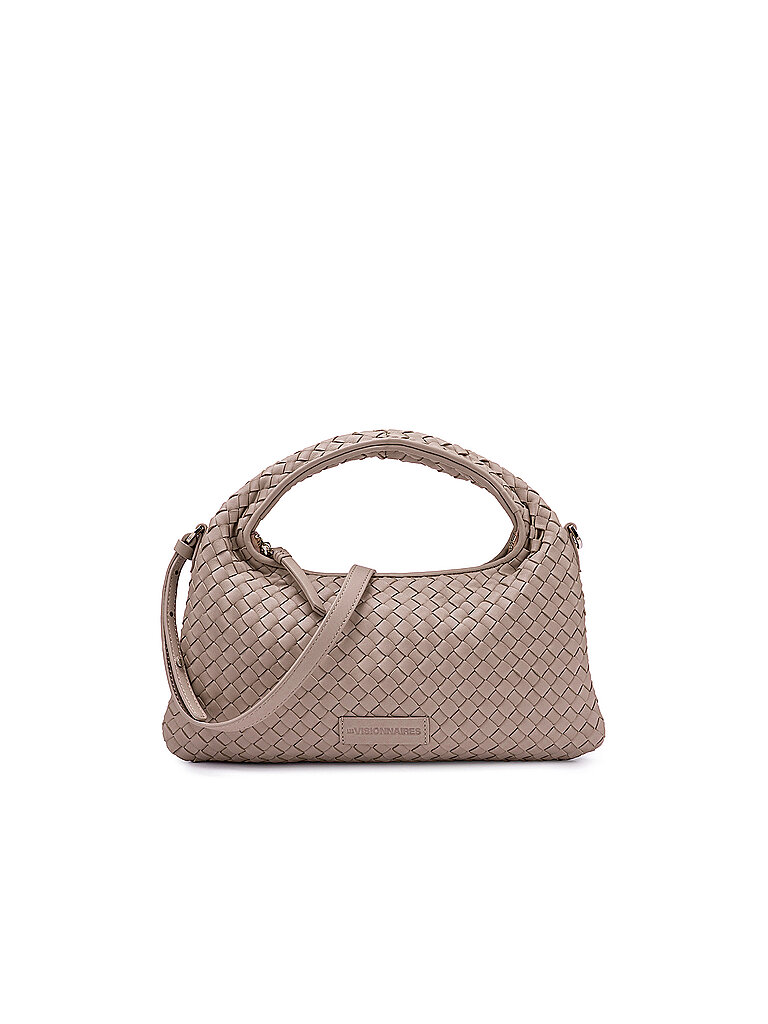 LES VISIONNAIRES Ledertasche - Henkeltasche SADIE WEAVE SILKY beige