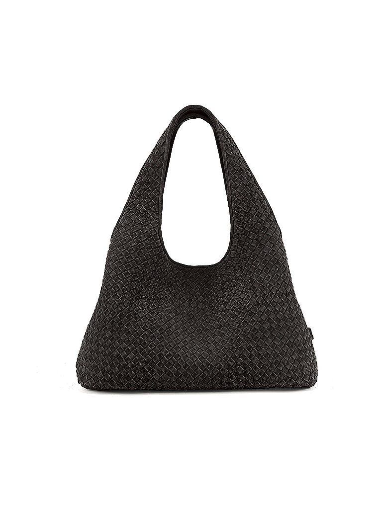 LES VISIONNAIRES Ledertasche - Hobo Bag PAZ WEAVE COZY braun
