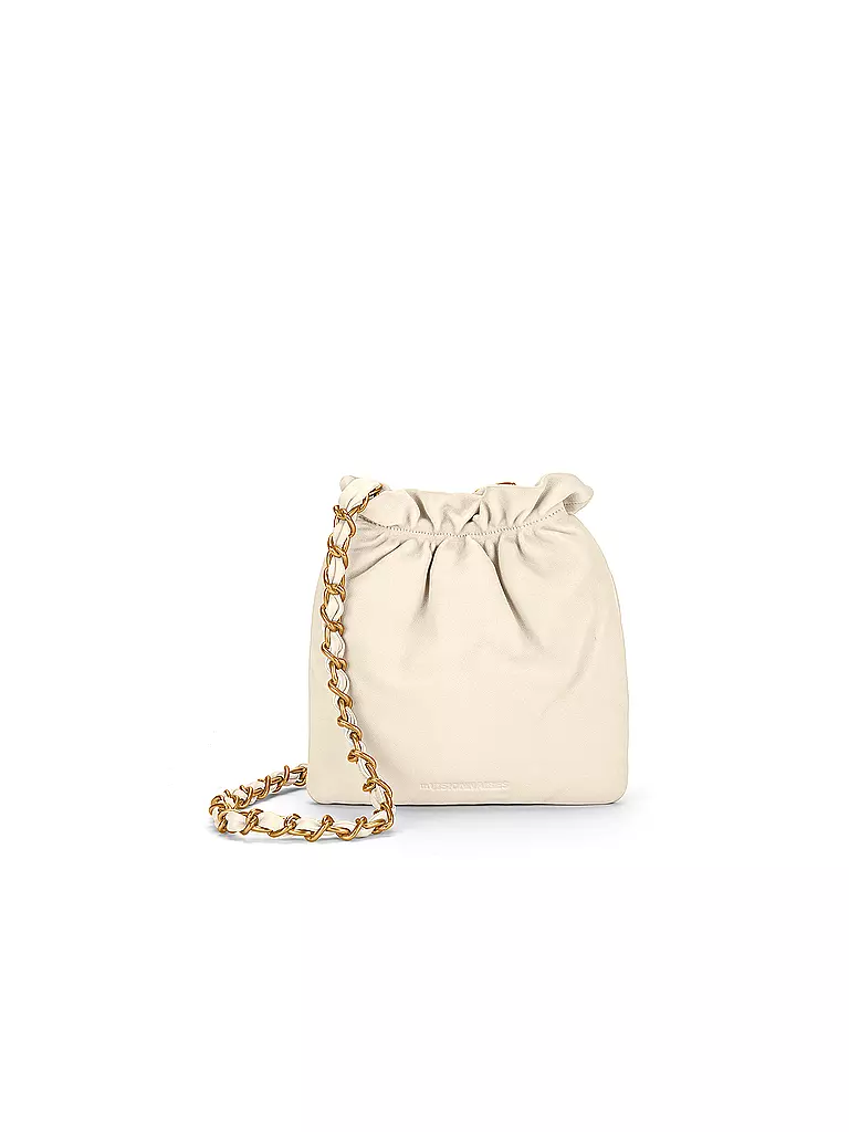 LES VISIONNAIRES | Ledertasche - Bucket Bag LILOU SILKY | creme