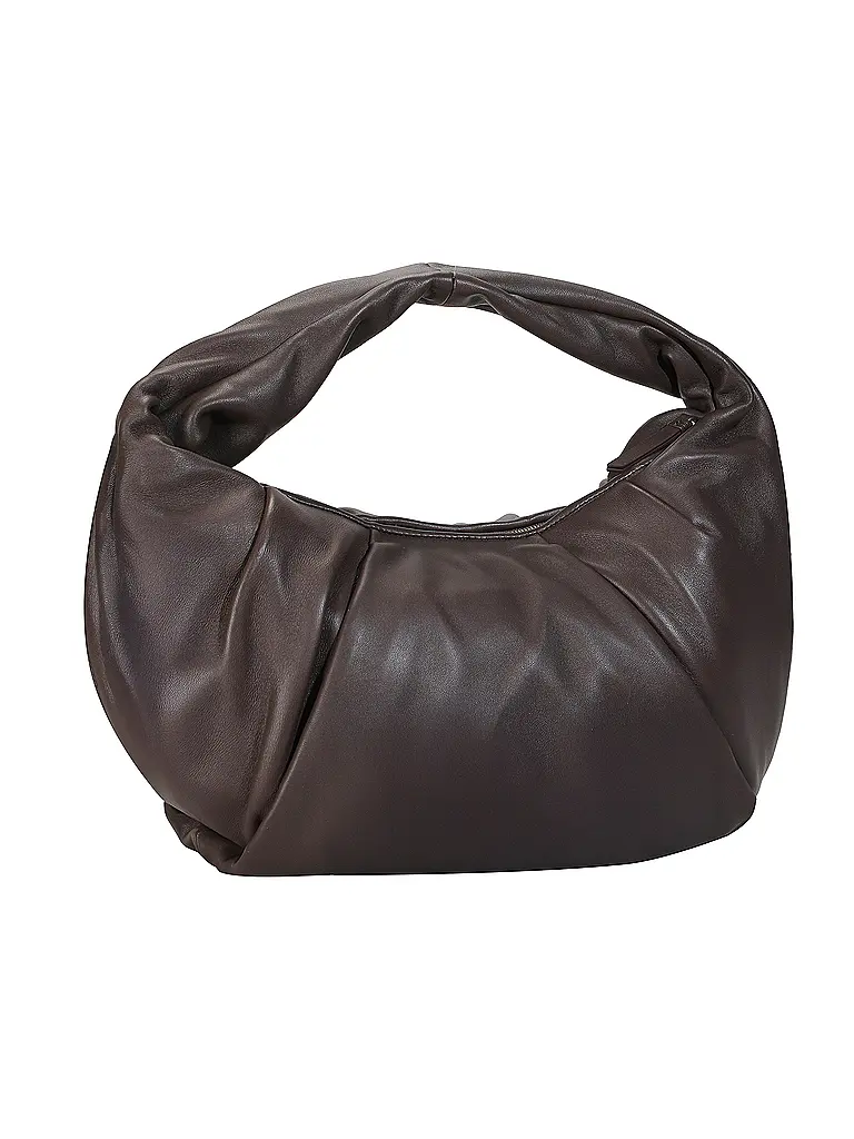 LES VISIONNAIRES | Ledertasche - Hobo GRETA ESSENTIAL SILKY | Braun