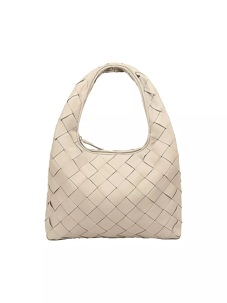 LES VISIONNAIRES | Ledertasche - Hobo JADE WEAVE | weiss