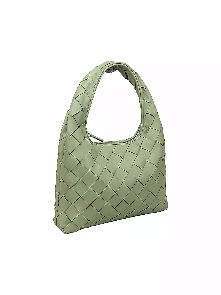 LES VISIONNAIRES | Ledertasche - Hobo JADE WEAVE | grün