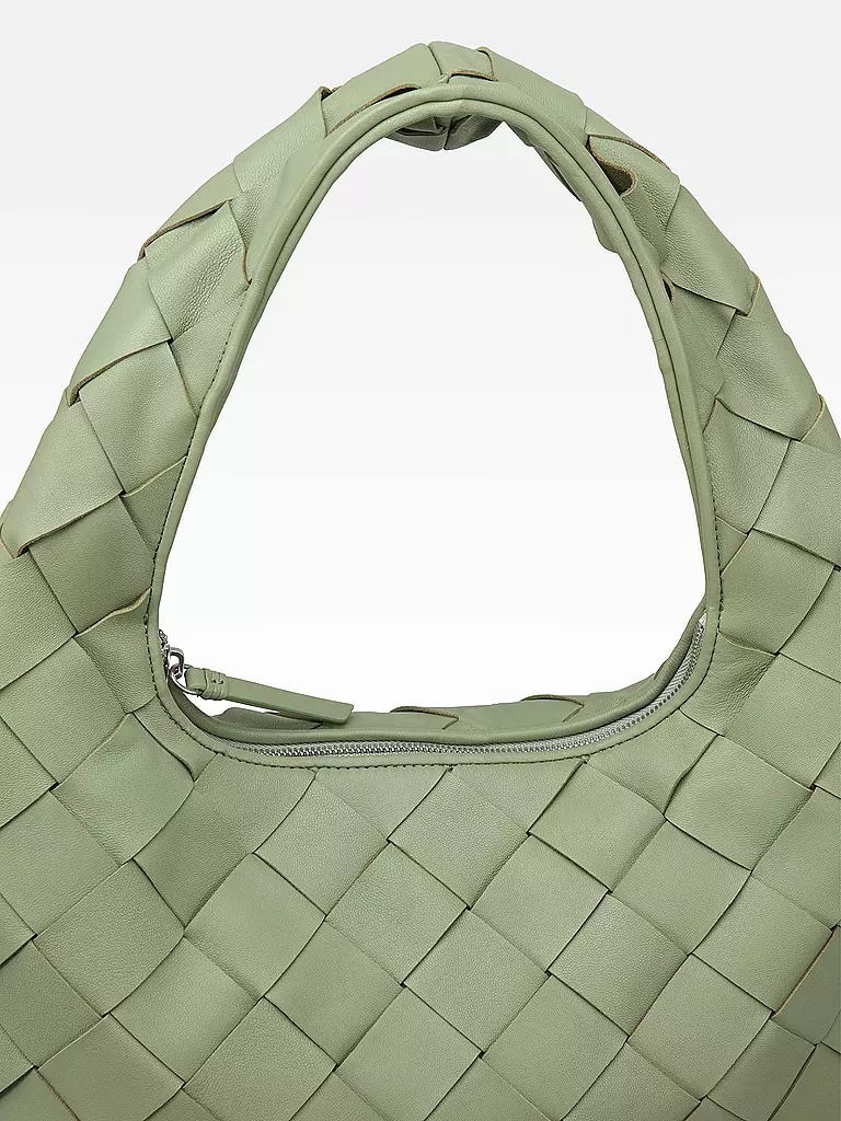 LES VISIONNAIRES | Ledertasche - Hobo JADE WEAVE | schwarz