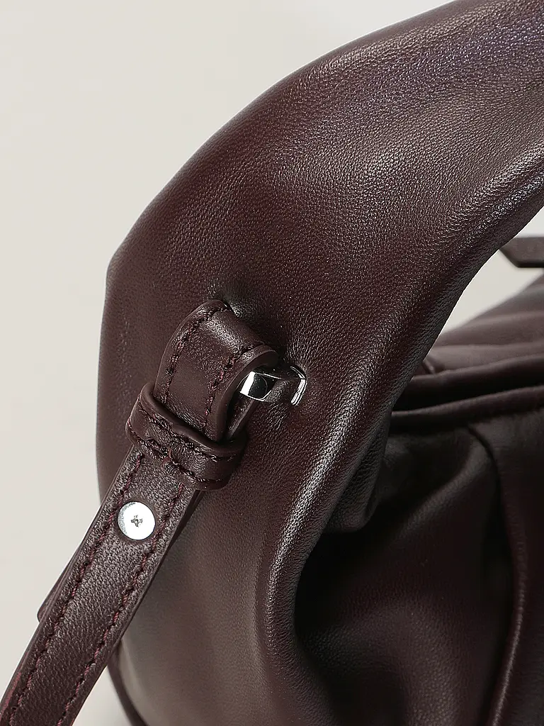 LES VISIONNAIRES | Ledertasche - Mini Bag GRETA MINI ESSENTIAL SILKY | Dunkelrot