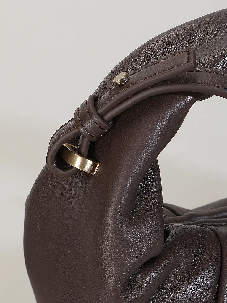 LES VISIONNAIRES | Ledertasche - Mini Bag GRETA MINI ESSENTIAL SILKY | Braun