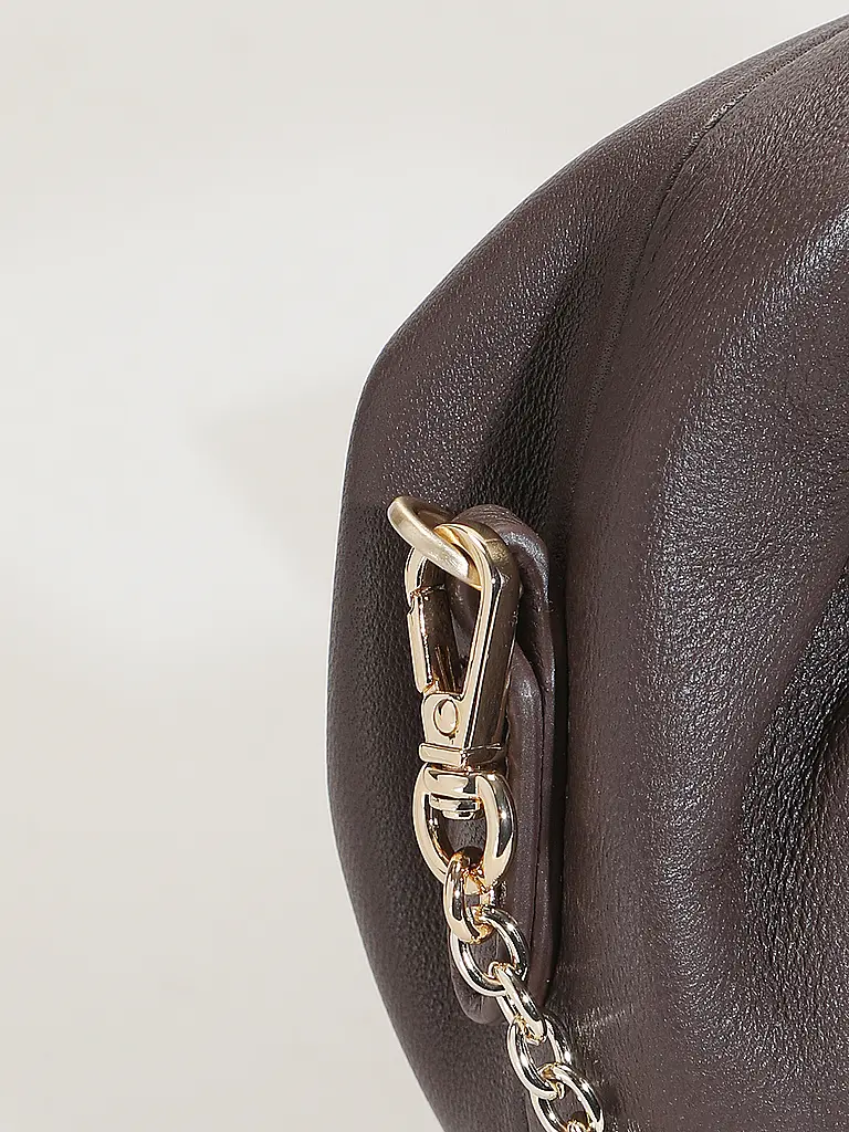 LES VISIONNAIRES | Ledertasche - Mini Bag GRETA NANO SILKY | Braun