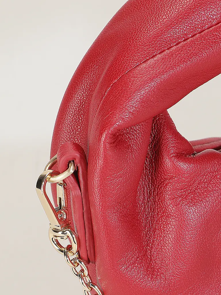 LES VISIONNAIRES | Ledertasche - Mini Bag GRETA NANO SILKY | Rot