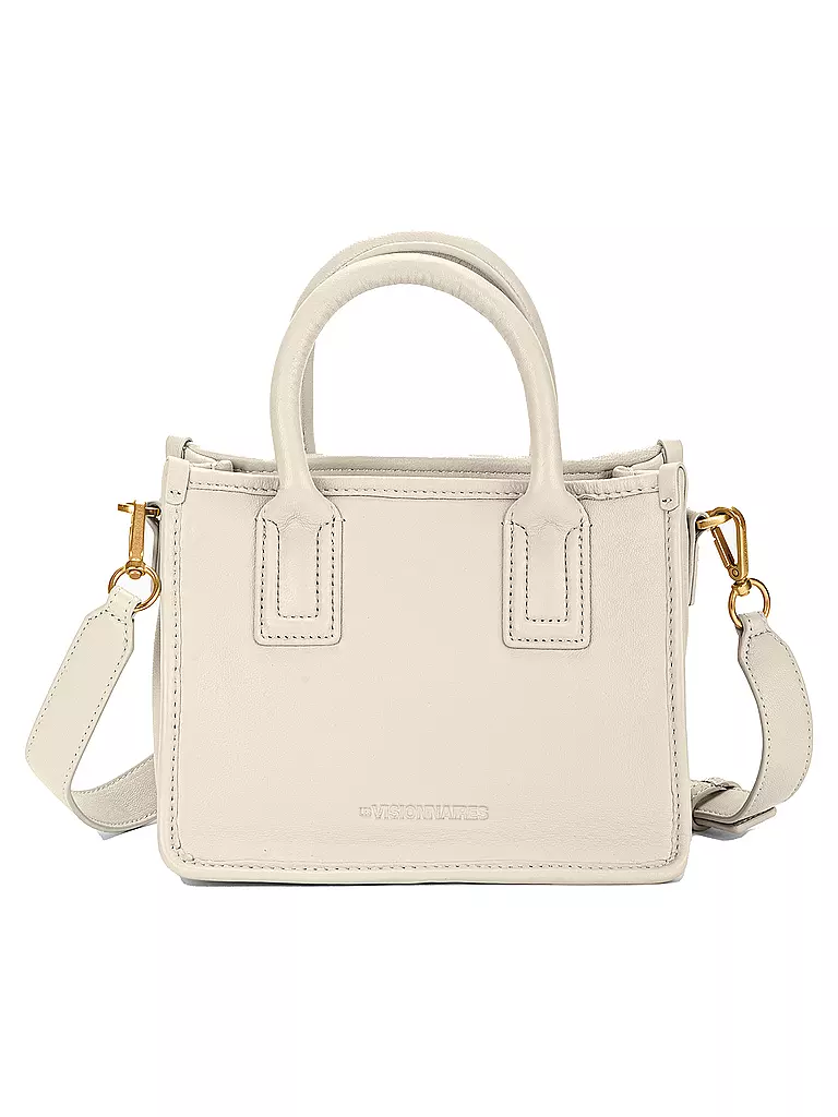 LES VISIONNAIRES | Ledertasche - Tote Bag LENI SILKY Small | creme