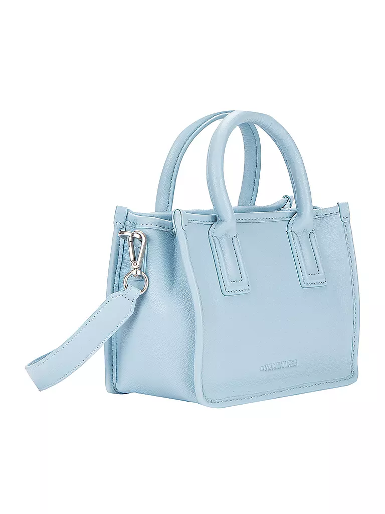 LES VISIONNAIRES | Ledertasche - Tote Bag LENI SILKY Small | hellblau