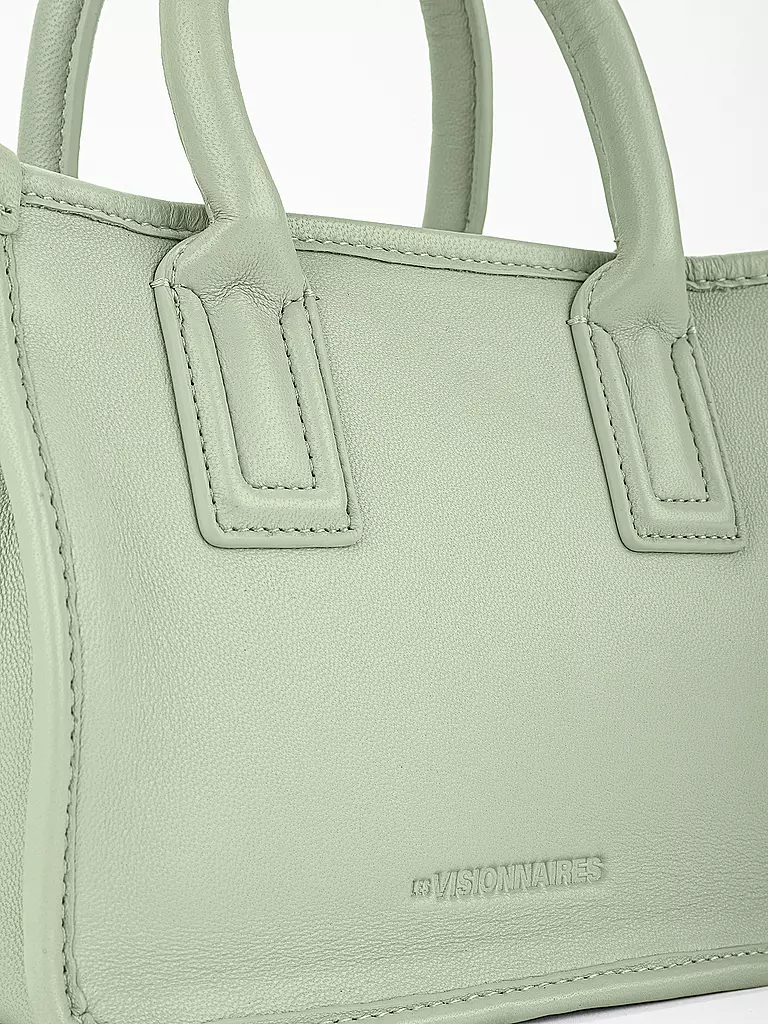 LES VISIONNAIRES | Ledertasche - Tote Bag LENI SILKY Small | mint