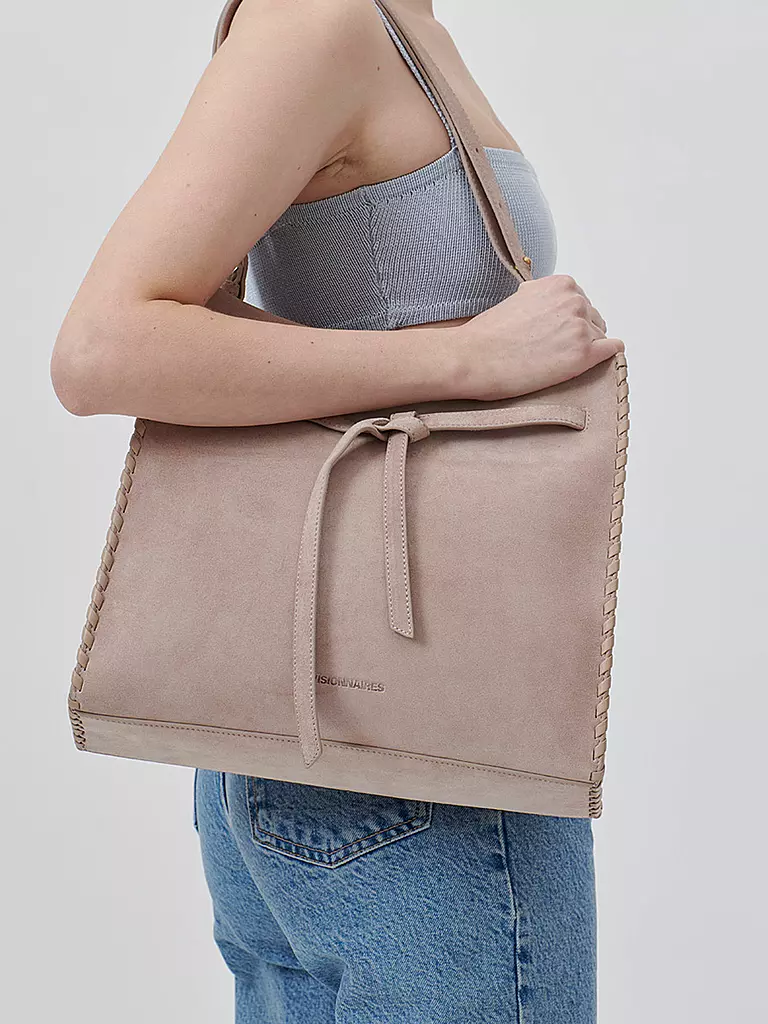 LES VISIONNAIRES | Ledertasche - Umhängetasche Aurora | beige