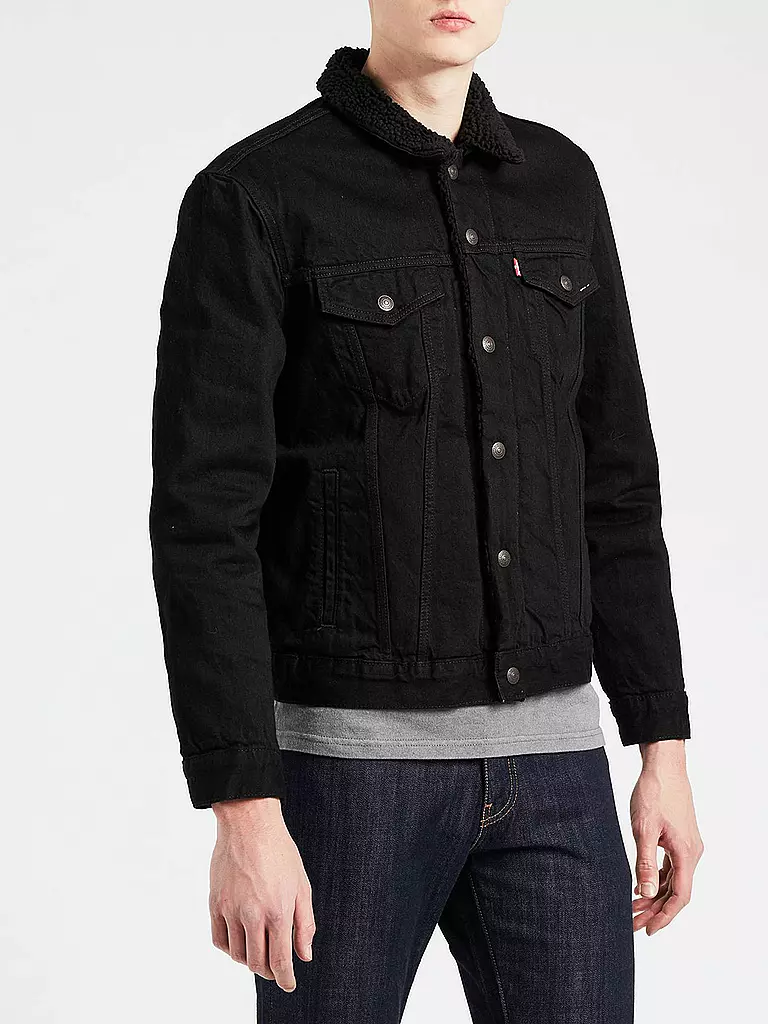 LEVI'S® | Jeansjacke Sherpa Trucker | schwarz