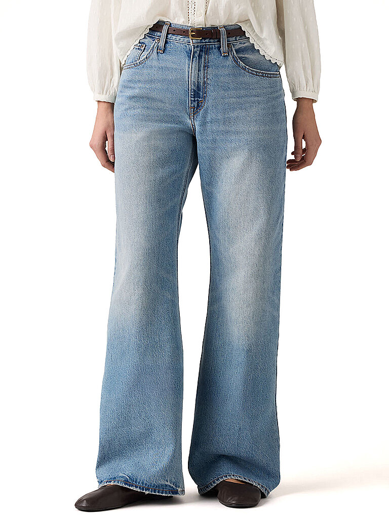 Jeans Wide Leg Loose Boot hellblau 30/L29 damen