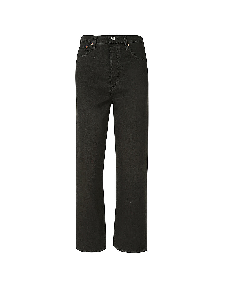 LEVI'S Jeans Straight Fit  Ribcage  7/8 schwarz | 26/L27