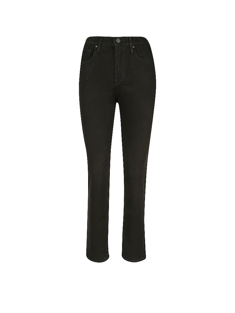 LEVI'S Jeans Straight Fit 724 Highwaist schwarz | 28/L28