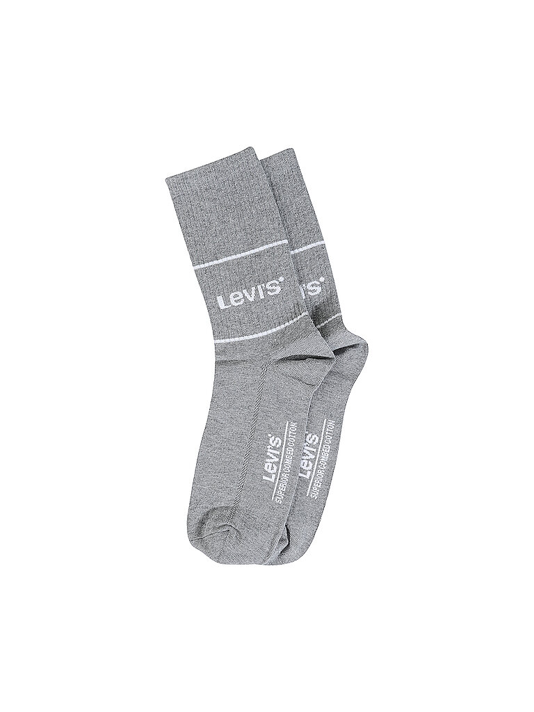 LEVI'S Socken 2-er Pkg. grey melange grau | 39-42