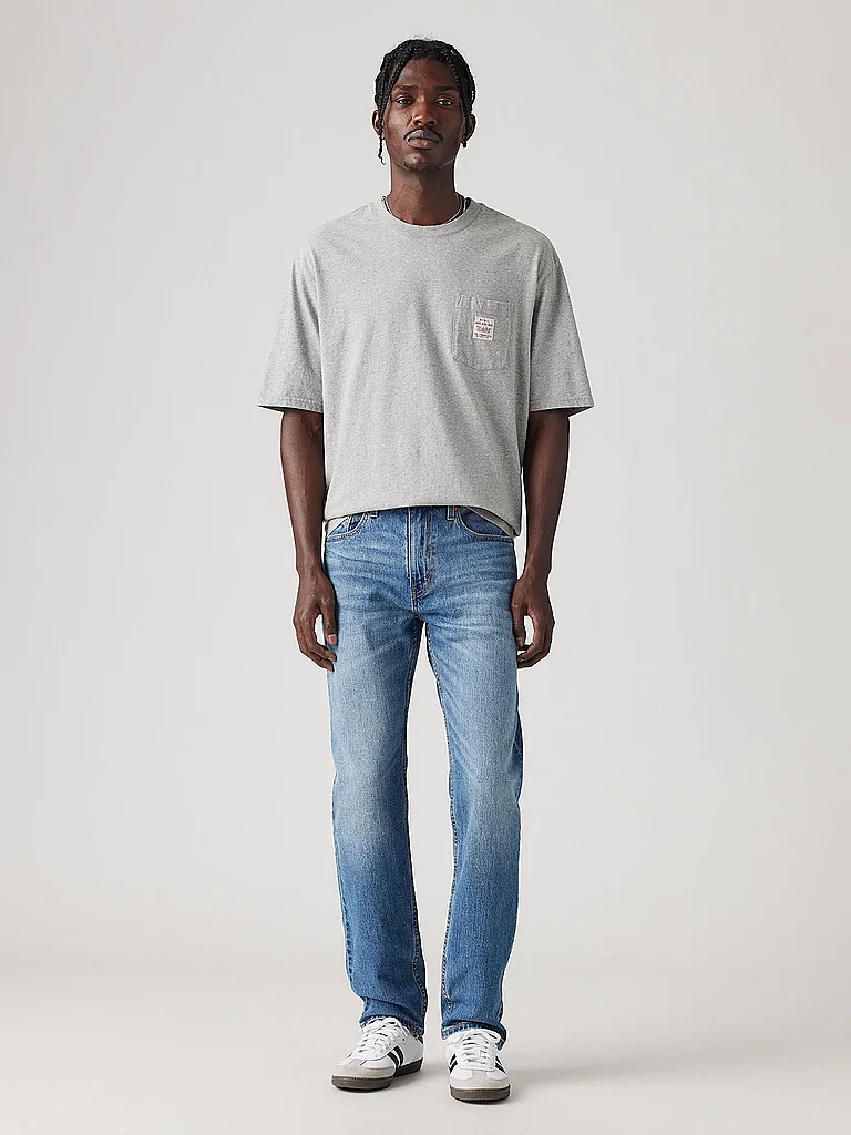 Levis 502 Tapered Fit Jeans Med Indigo 33/L32 3