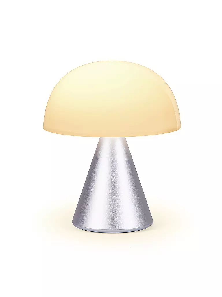 LEXON | LED Lampe MINA M 11cm Alu Finish | silber