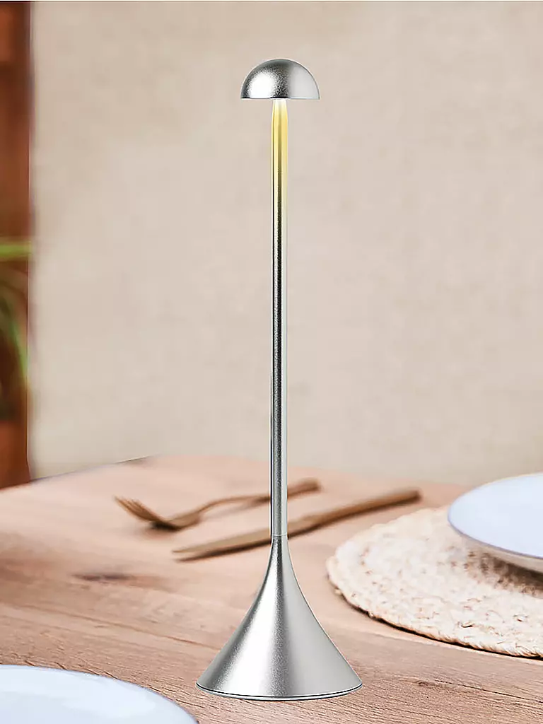 LEXON | LED Lampe STELI 28,6cm Alu-Polish | silber