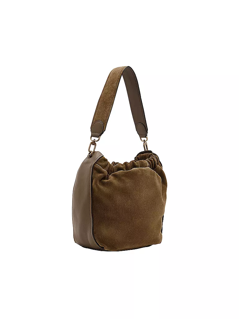 LIEBESKIND BERLIN | Ledertasche - Bucket Bag Edda Suede M | grün