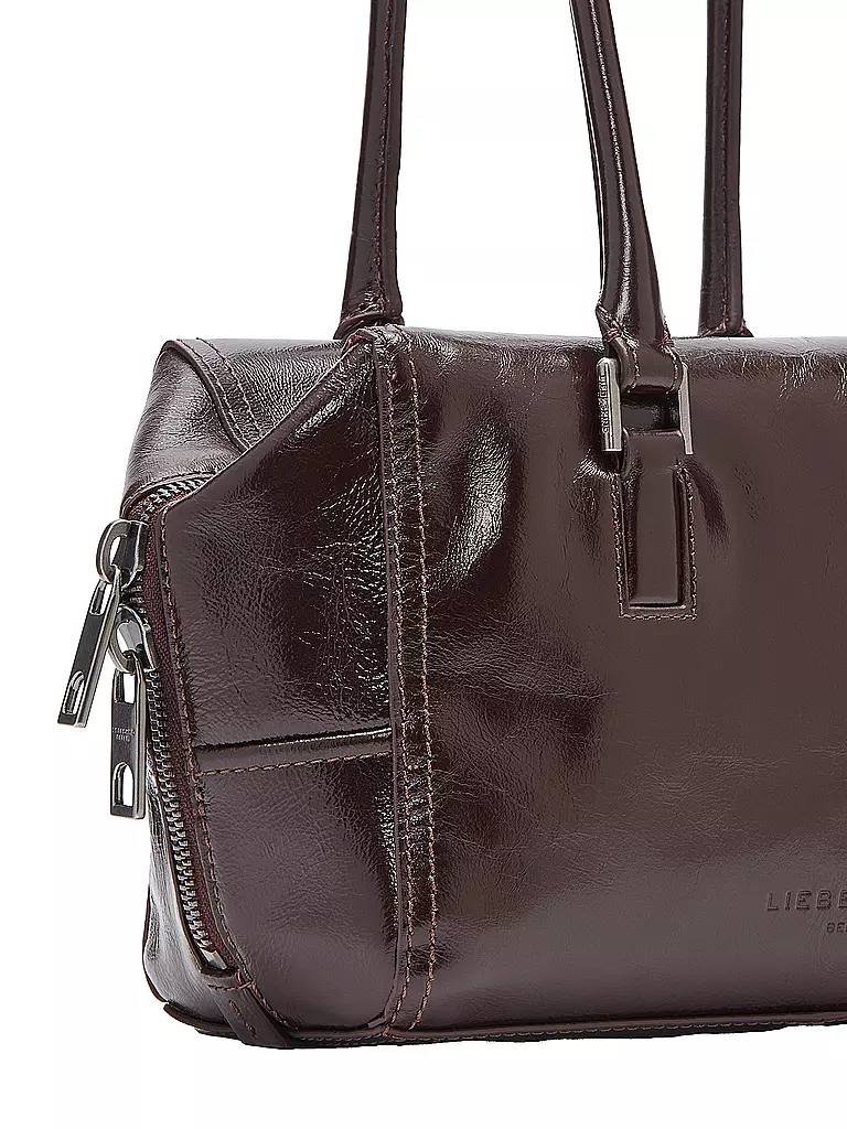 LIEBESKIND BERLIN | Ledertasche - Henkeltasche KAYLA Small | dunkelrot