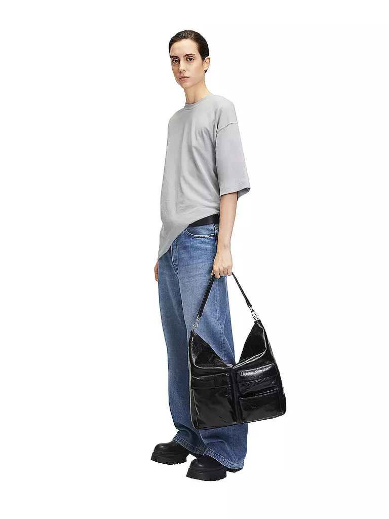 LIEBESKIND BERLIN | Ledertasche - Hobo Bag LK 204 Medium | schwarz