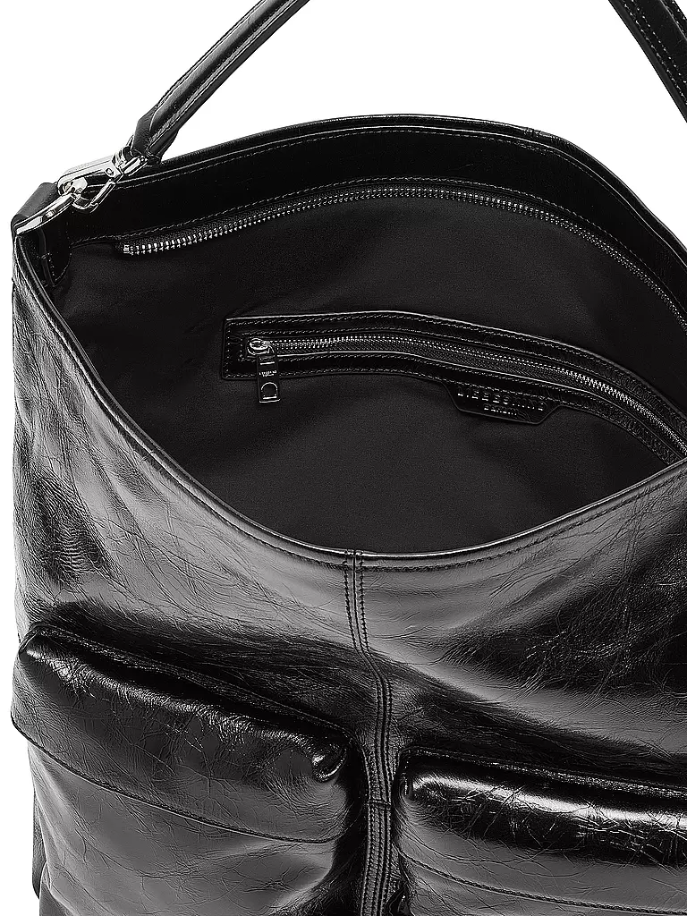 LIEBESKIND BERLIN | Ledertasche - Hobo Bag LK 204 Medium | schwarz
