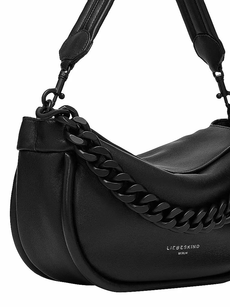 LIEBESKIND BERLIN | Ledertasche - Hobo Bag | schwarz