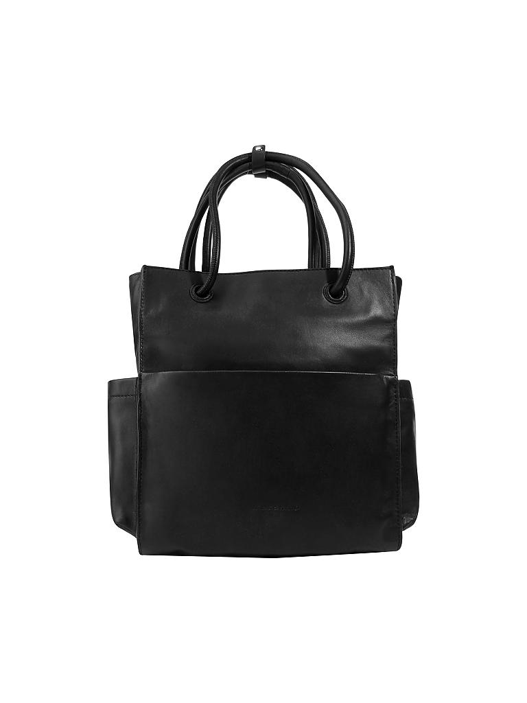 LIEBESKIND BERLIN | Ledertasche - Shopper "Drawstring" M | schwarz