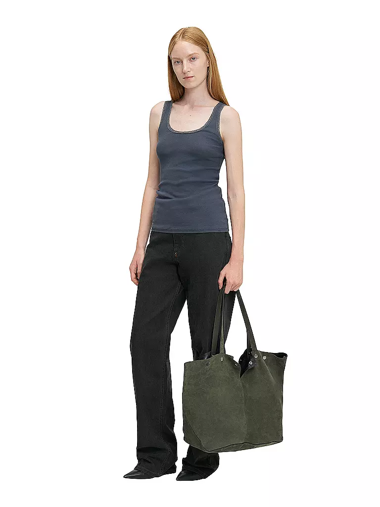 LIEBESKIND BERLIN | Ledertasche - Shopper RIVE Large | olive