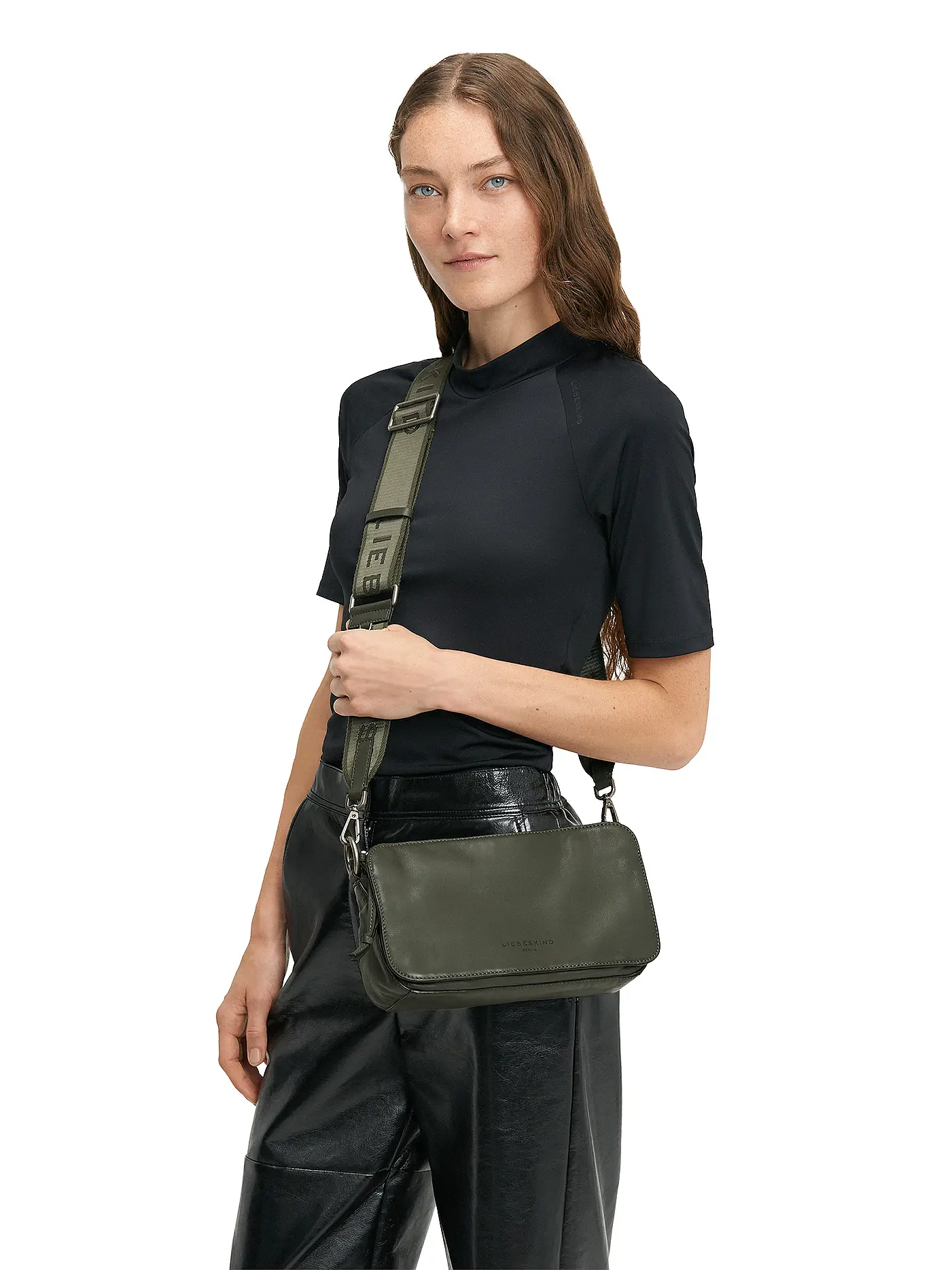 LIEBESKIND BERLIN | Ledertasche - Umhängetasche CLARICE Medium | olive