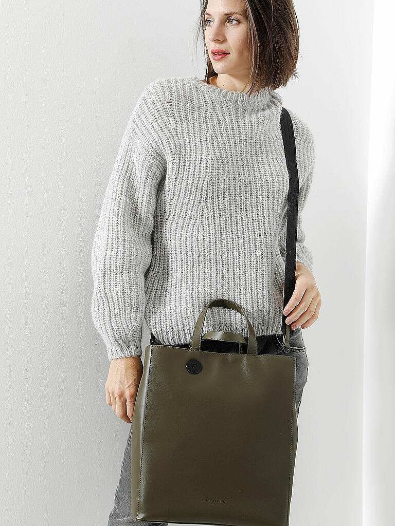 LIEBESKIND BERLIN | Ledertasche Shopper Paper Bag M | grün