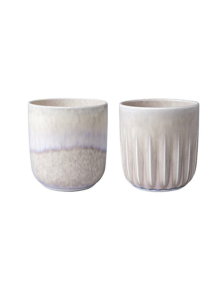 LIKE BY VILLEROY & BOCH Becher Set 2tlg Perlemor Sand beige