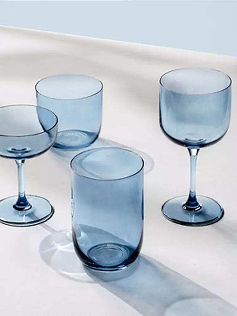 LIKE BY VILLEROY & BOCH | Like Glass Sektschale / Dessertschale Set 2tlg 12x9cm Ice | hellblau