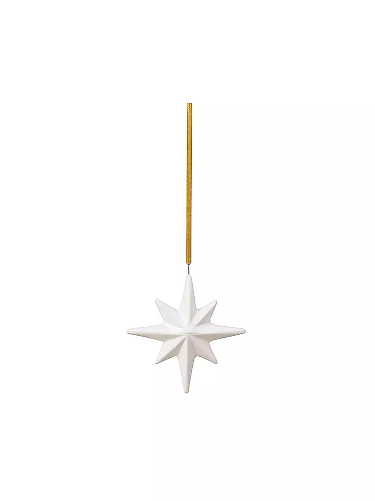 LIKE BY VILLEROY & BOCH | Ornament Stern WINTER GLOW 9x2,5x9,5cm | weiss