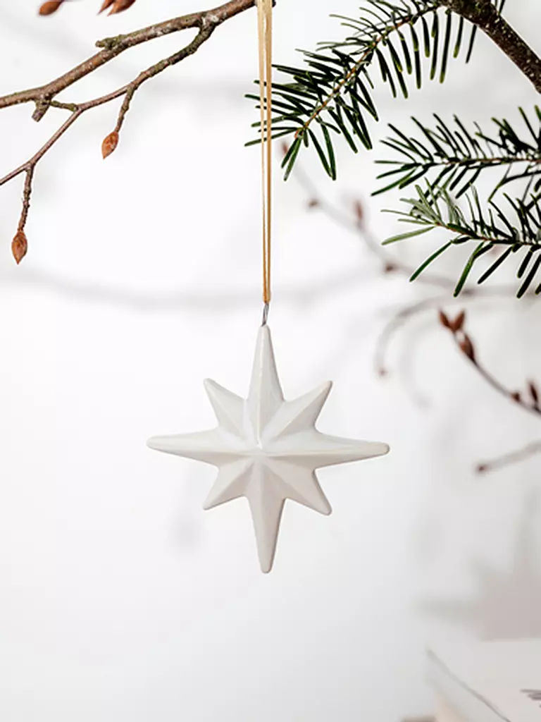 LIKE BY VILLEROY & BOCH | Ornament Stern WINTER GLOW 9x2,5x9,5cm | weiss