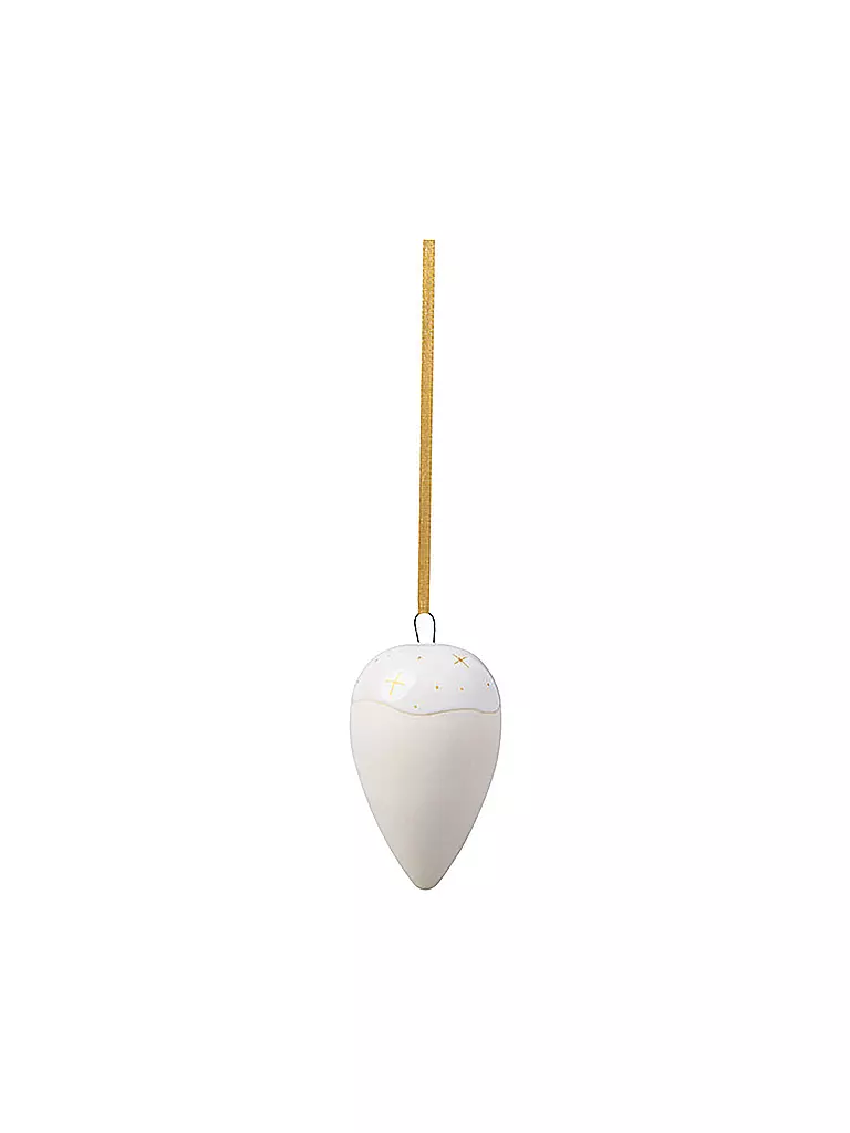 LIKE BY VILLEROY & BOCH | Ornament Tropfen WINTER GLOW 5x5x8cm | weiss