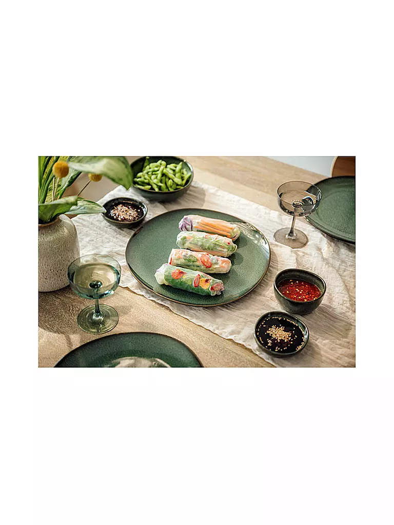 LIKE BY VILLEROY & BOCH | Servierplatte LAVE VERT 32cm | dunkelgrün