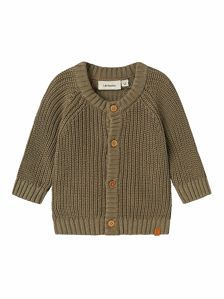 LIL ATELIER Baby Strickjacke NBNEMLEN olive | 56