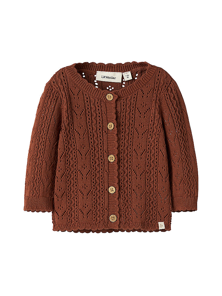 LIL ATELIER Baby Strickjacke NBFKAJSA  dunkelrot | 68