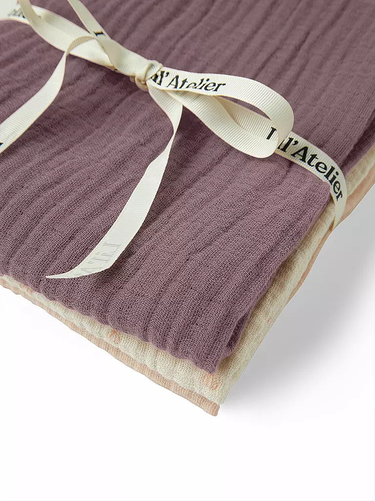 LIL ATELIER | Baby Stoffwindel - Multuch NBNFERGIE 3er Pkg. turtledove cameo rose | beige