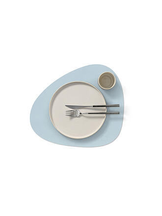 LIND DNA | Leder-Platzset 37x44cm NUPO oval Soft Sky