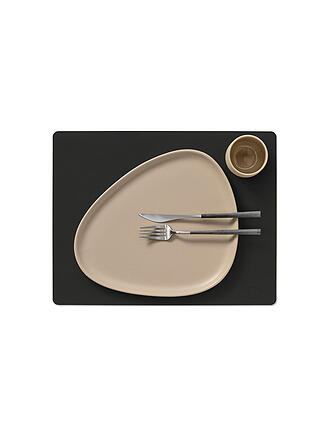 LIND DNA | Leder-Platzset NUPO eckig 35x45cm Black Ink