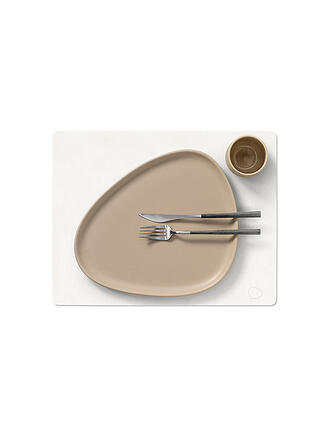 LIND DNA | Leder-Platzset NUPO eckig 35x45cm Pure White